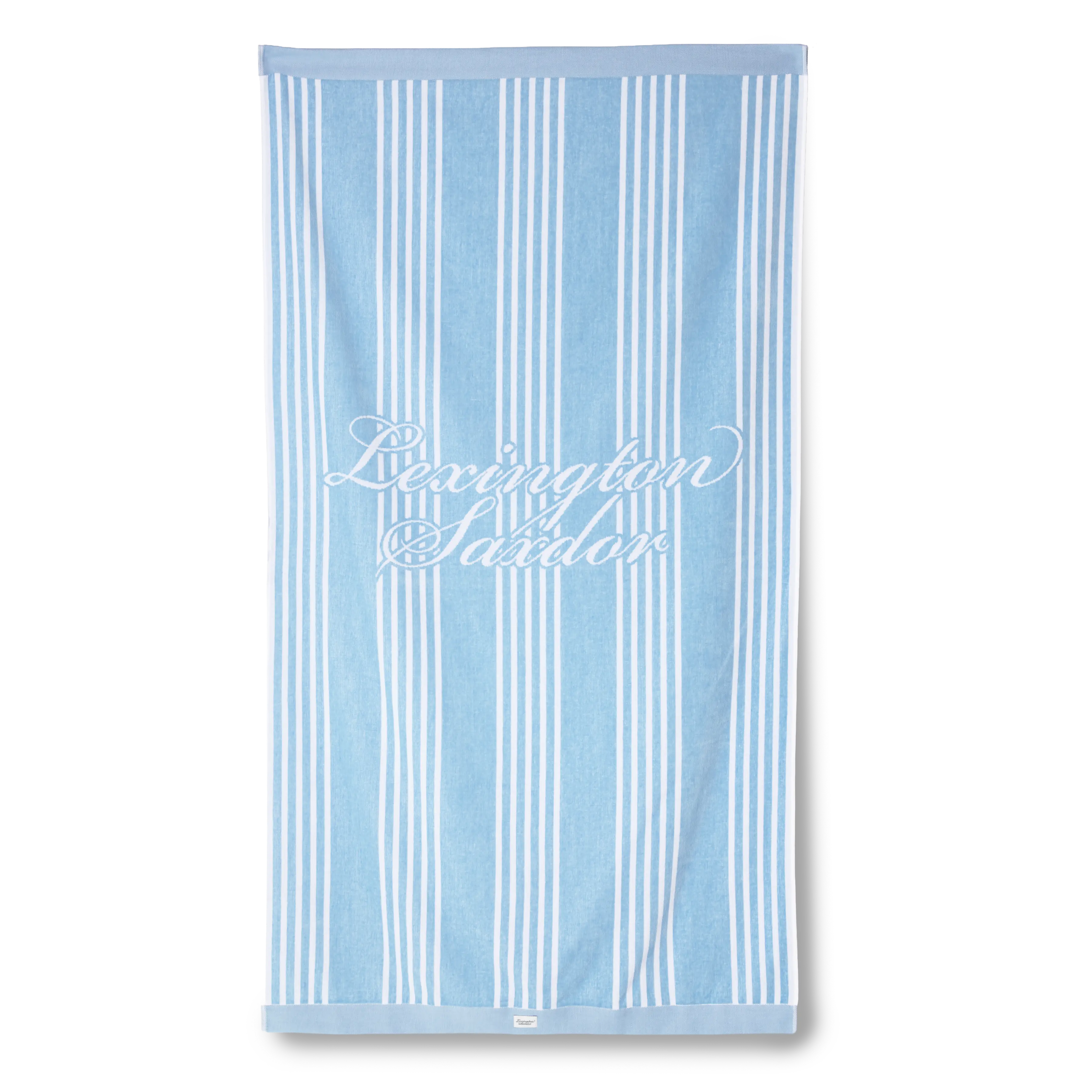 Saxdor Beach Towel Cotton Velour Powder Blue / White