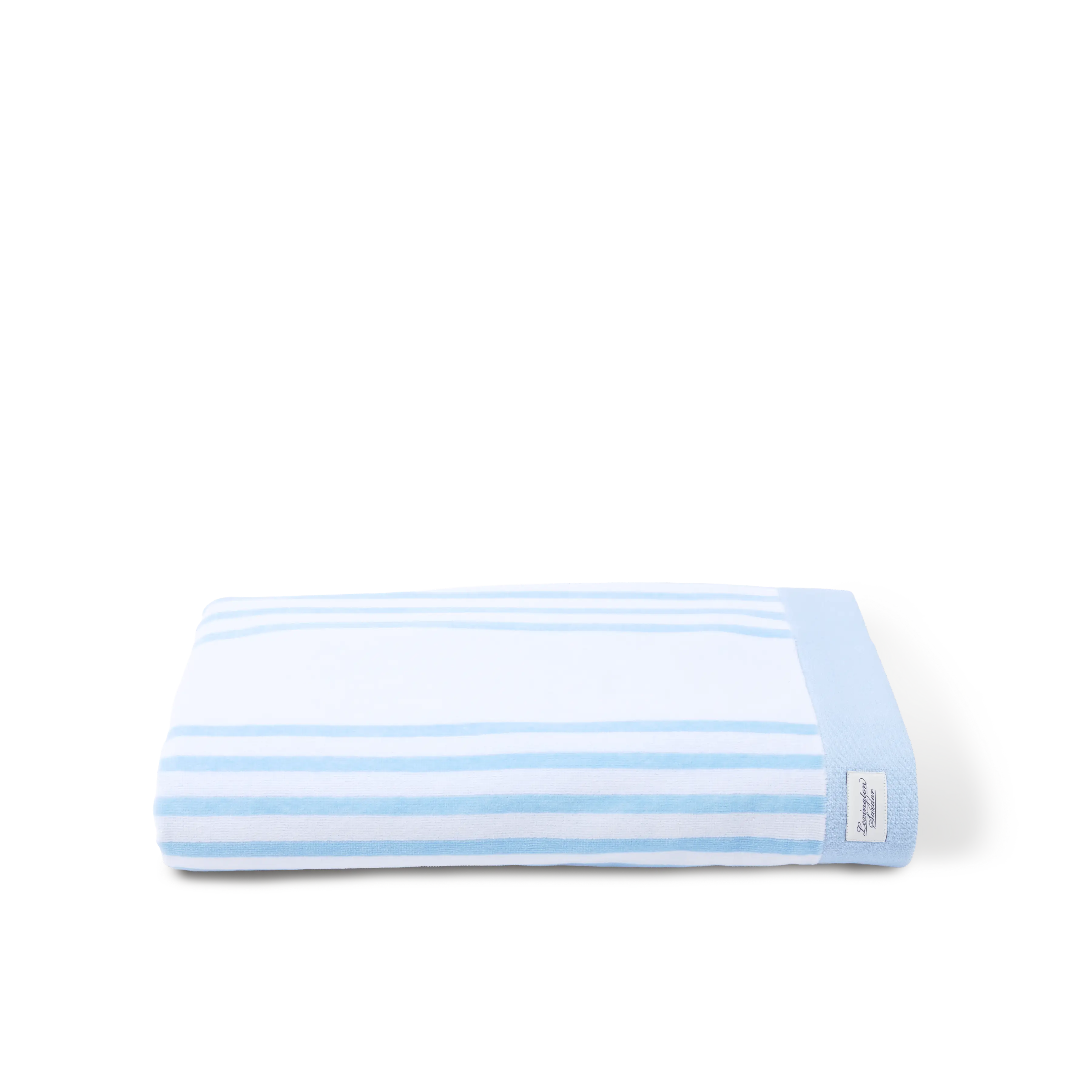 Saxdor Beach Towel Cotton Velour White / Powder Blue