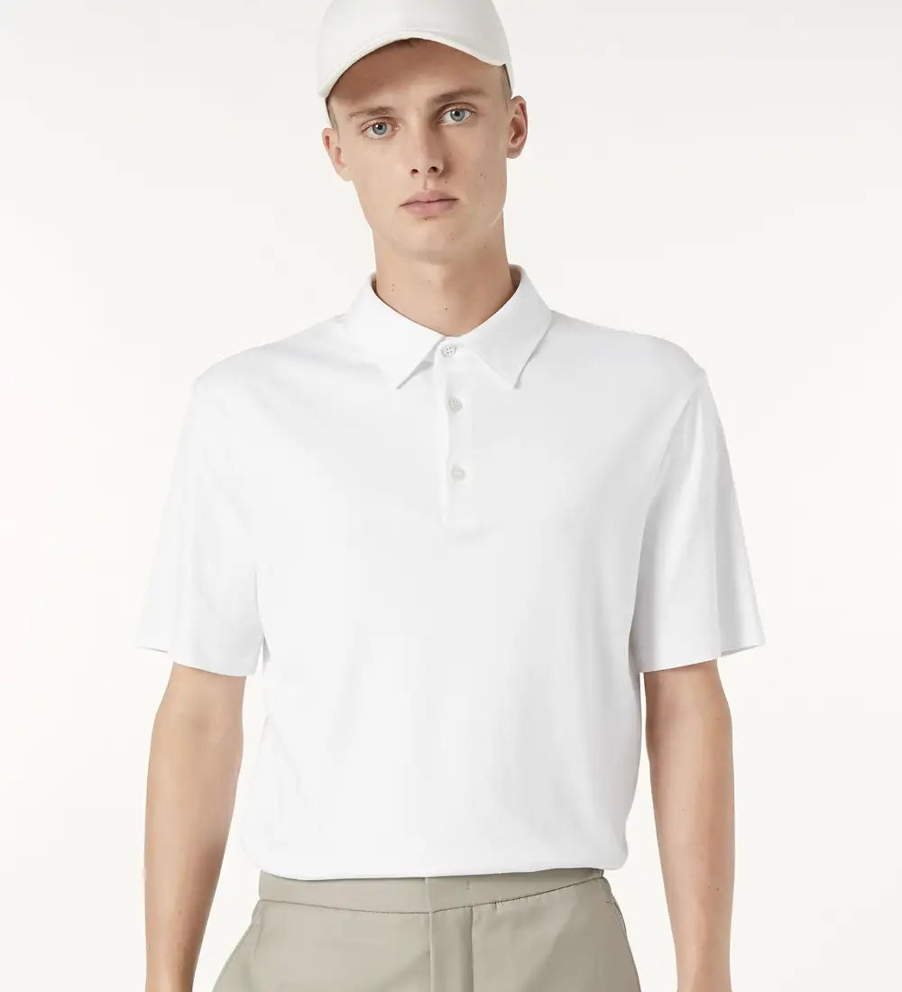 Saxdor Captain Pique Polo Shirt White