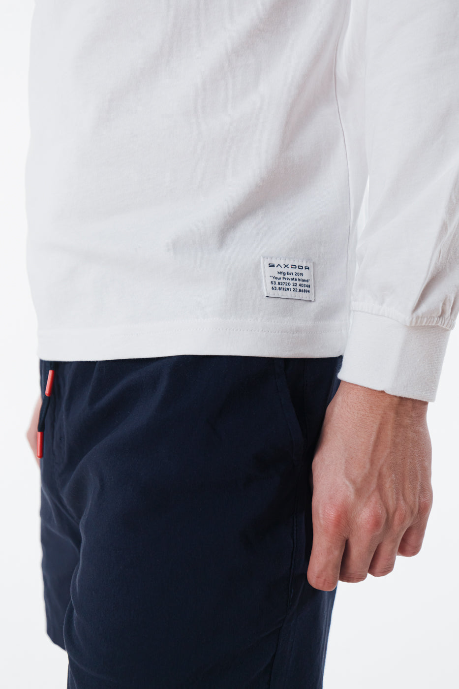 Saxdor Bold Long Sleeve White