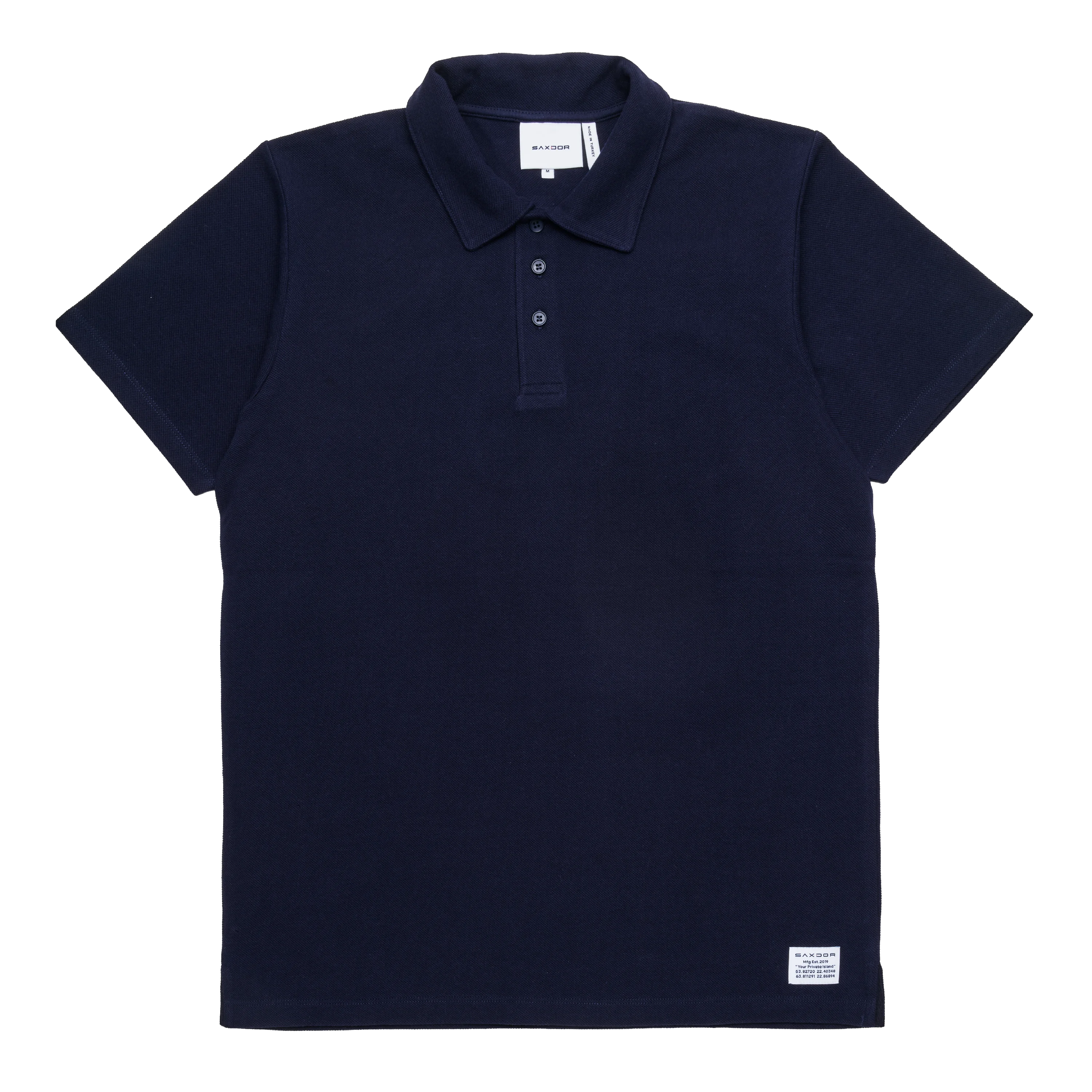 Saxdor Captain Pique Polo Shirt Navy